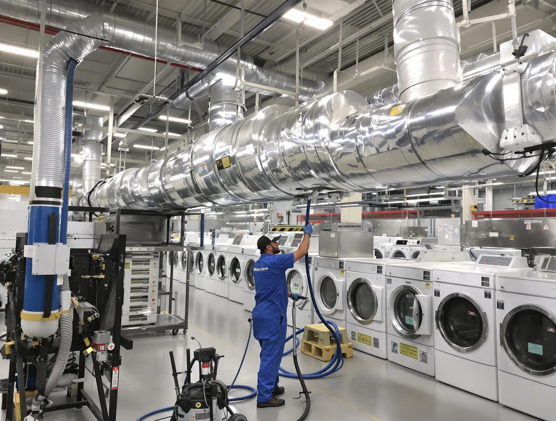 Goodlettsville Dryer Vent Cleaning team performing heavy-duty industrial dryer vent cleaning in Goodlettsville