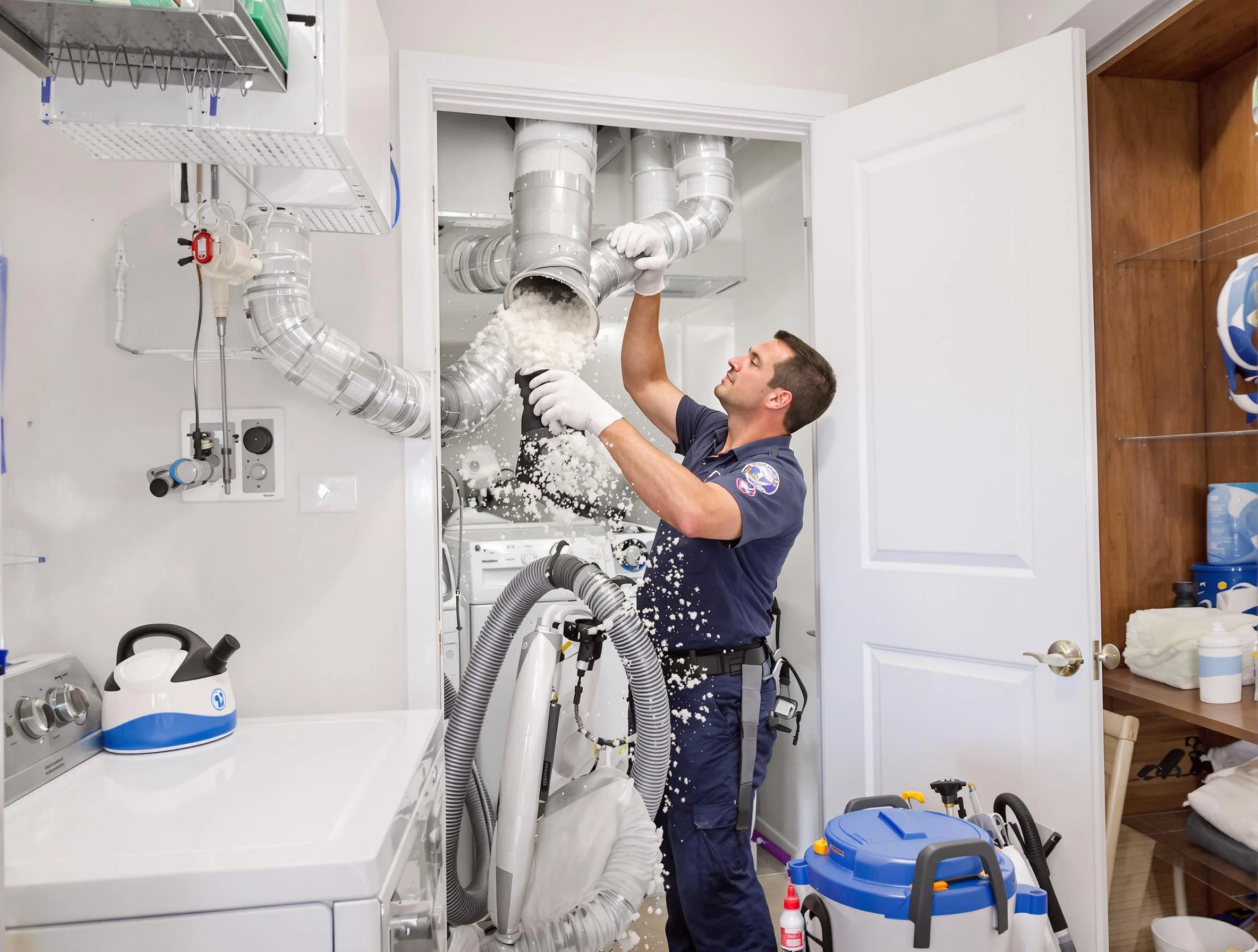 Goodlettsville Dryer Vent Cleaning technician delivering thorough residential dryer vent cleaning service in Goodlettsville